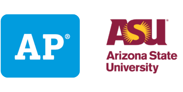 AP and Arizona State University logos for Prisma high school program