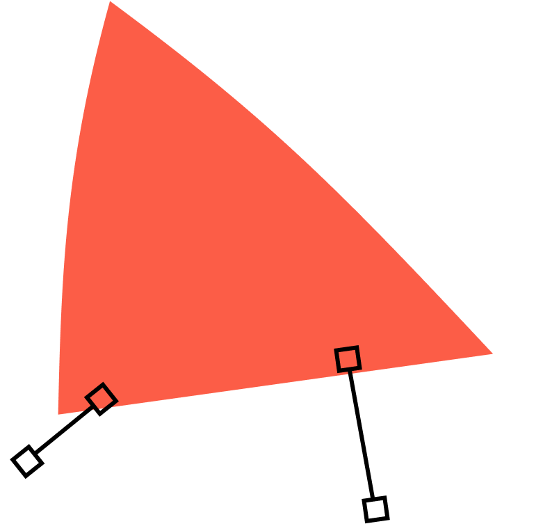 coral-colored triangular decorative accent for Prisma lower school program page